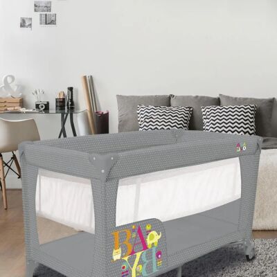 Asalvo Weekendseng Gray Portable Playpen - Playpen Bed Asalvo Weekendseng Gray Portable Playpen - Playpen Bed