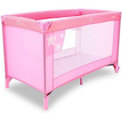 Lettino da viaggio Baleares Stars Rosa - Fino a 15kg Lettino da viaggio Baleares Stars Rosa - Fino a 15kg