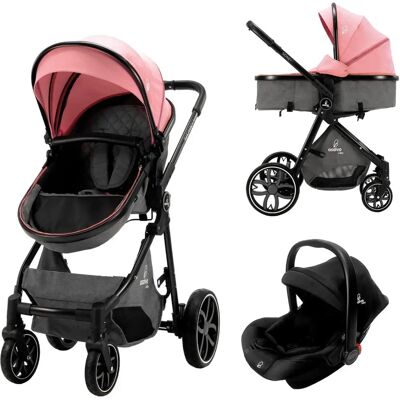 Poussette Sidney 2 Rose d'Asalvo - Poussette - Publicité Poussette Sidney 2 Rose d'Asalvo - Poussette - Publicité