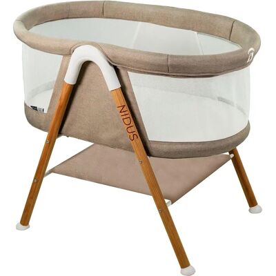 Berceau bébé NIDUS Beige - Convient de la naissance à 6 mois - Design moderne minimaliste - Publicité Berceau bébé NIDUS Beige - Convient de la naissance à 6 mois - Design moderne minimaliste - Publicité