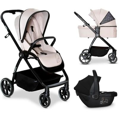 Passeggino Trio Asalvo con Ruote Beige Passeggino Trio Asalvo con Ruote Beige
