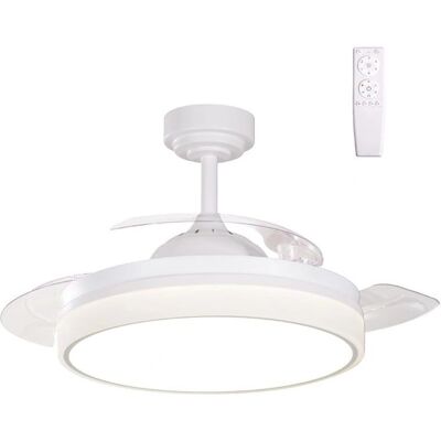Ventilador de Techo LED Vera Mini de Cristal Record - Aspas Retráctiles Ventilador de Techo LED Vera Mini de Cristal Record - Aspas Retráctiles