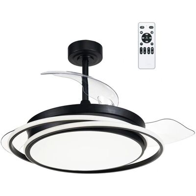 Cristalrecord Schwarzer LED-Deckenventilator - 45W 4000lm Cristalrecord Schwarzer LED-Deckenventilator - 45W 4000lm