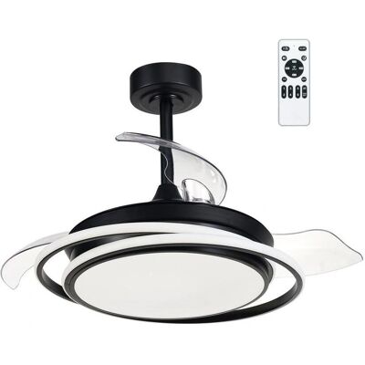 Cristalrecord Antila Mini Deckenventilator - Schwarz - 45W, 4000lm, 3CCT Cristalrecord Antila Mini Deckenventilator - Schwarz - 45W, 4000lm, 3CCT