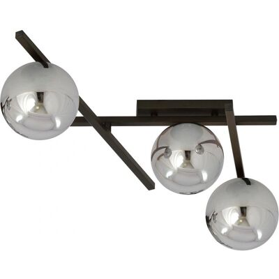 Wonderlamp - Tramas - Globes gris - Noir - Plafonnier - Publicité Wonderlamp - Tramas - Globes gris - Noir - Plafonnier - Publicité