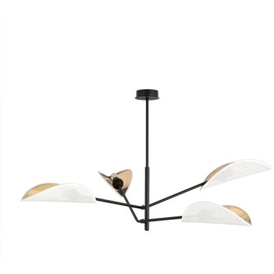 Wonderlamp Suspension réglable avec abat-jour en tissu blanc 102x51x102cm - Lampe suspendue - Publicité Wonderlamp Suspension réglable avec abat-jour en tissu blanc 102x51x102cm - Lampe suspendue - Publicité