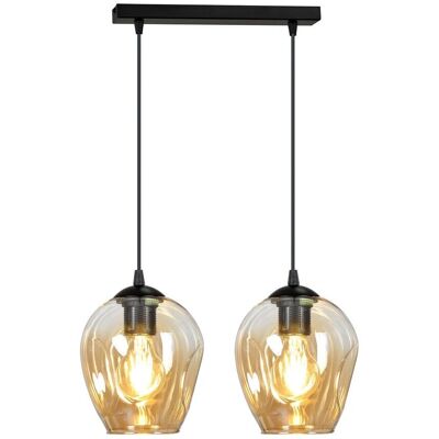 Suspension en verre ambré Wonderlamp - Applique plafond - Publicité Suspension en verre ambré Wonderlamp - Applique plafond - Publicité