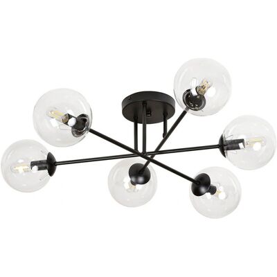 Wonderlamp Plafonnier - 6 Globes en Verre - Publicité Wonderlamp Plafonnier - 6 Globes en Verre - Publicité