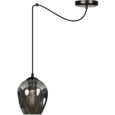 Wonderlamp Suspension en Verre Gris - Câble Réglable - Publicité Wonderlamp Suspension en Verre Gris - Câble Réglable - Publicité