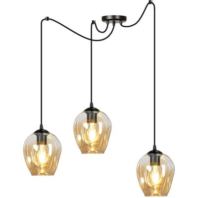 Wonderlamp Suspension en Verre Ambre - Suspension - Publicité Wonderlamp Suspension en Verre Ambre - Suspension - Publicité