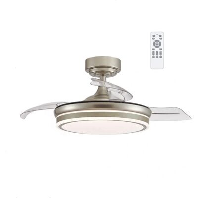 Ventilador de Techo Níquel Wonderlamp con Aspas Retráctiles - Ceiling Fan Ventilador de Techo Níquel Wonderlamp con Aspas Retráctiles - Ceiling Fan