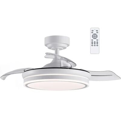 Wonderlamp Ilsa Mini Blanco CCT Ventilador de Techo Retráctil - Ventilador de Techo Wonderlamp Ilsa Mini Blanco CCT Ventilador de Techo Retráctil - Ventilador de Techo