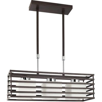 CristalRecord Wenge Lámpara Colgante Ajustable - Lámpara de Techo CristalRecord Wenge Lámpara Colgante Ajustable - Lámpara de Techo