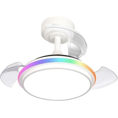 Cristalrecord - Ventilador de Techo RGB Blanco - 40W 3500Lm Cristalrecord - Ventilador de Techo RGB Blanco - 40W 3500Lm