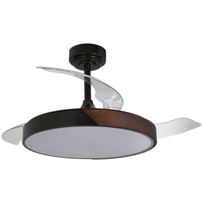 CristalRecord - Ventilador de Techo con Aspas Retráctiles - Negro CristalRecord - Ventilador de Techo con Aspas Retráctiles - Negro
