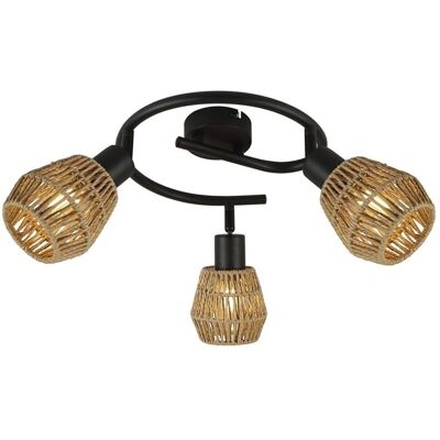 Lámpara de techo Cristalrecord Krabi - 3 luces, negro/beige Lámpara de techo Cristalrecord Krabi - 3 luces, negro/beige