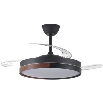 Cristal Record Ventilador de Techo Eco Retráctil Estilo Nórdico Moderno Cristal Record Ventilador de Techo Eco Retráctil Estilo Nórdico Moderno