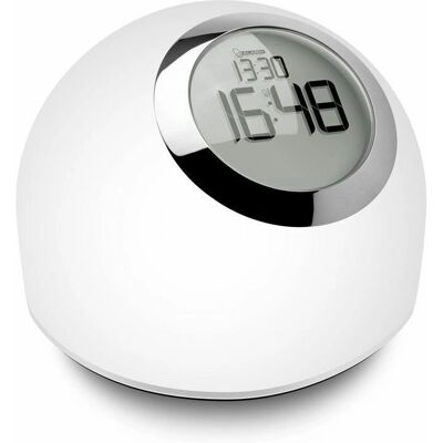 Lámpara de mesa LED amarilla Cristalrecord - RGB táctil, reloj, alarma Lámpara de mesa LED amarilla Cristalrecord - RGB táctil, reloj, alarma