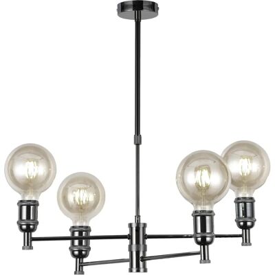 CristalRecord Miyako Lampada da Soffitto - Vintage in Metallo con 4 Luci CristalRecord Miyako Lampada da Soffitto - Vintage in Metallo con 4 Luci