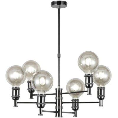 Cristalrecord - Lámpara de techo estilo retro moderno - LED 6 luces Cristalrecord - Lámpara de techo estilo retro moderno - LED 6 luces