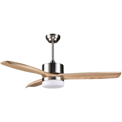 Ventilador de Techo WONDERLAMP Keros - Palas de madera rústica - 37 W - 130 cm Ventilador de Techo WONDERLAMP Keros - Palas de madera rústica - 37 W - 130 cm