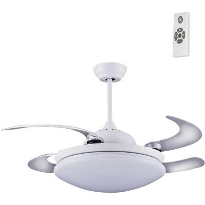 Ventilador de Techo WONDERLAMP Twin Blanco con Luz LED - 112cm Ventilador de Techo WONDERLAMP Twin Blanco con Luz LED - 112cm