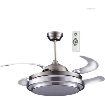 Ventilador de Techo Wonderlamp Twin - Plata, Luz LED 36W, 112cm Ventilador de Techo Wonderlamp Twin - Plata, Luz LED 36W, 112cm