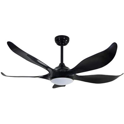 Ventilador de Techo WONDERLAMP Negro - 132cm, 20W, Motor Silencioso Ventilador de Techo WONDERLAMP Negro - 132cm, 20W, Motor Silencioso