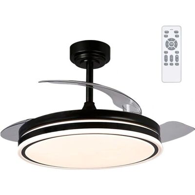 Ventilador de Techo Wonderlamp con Luz LED - Aspas Retráctiles, 72W, Negro Ventilador de Techo Wonderlamp con Luz LED - Aspas Retráctiles, 72W, Negro