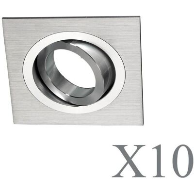 Wonderlamp Pack 10 - Spots de LED quadrados GU10 Wonderlamp Pack 10 - Spots de LED quadrados GU10
