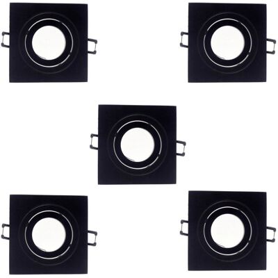 Wonderlamp Pack 5 Faretti Incassati Quadrati Regolabili - Lampada da Soffitto Wonderlamp Pack 5 Faretti Incassati Quadrati Regolabili - Lampada da Soffitto