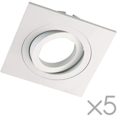 Set di 5 Faretti Quadrati Incassati Wonderlamp Set di 5 Faretti Quadrati Incassati Wonderlamp