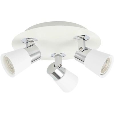 Cristalrecord Iris Plafón de 3 focos GU10 25cm Blanco - Lámpara de techo Cristalrecord Iris Plafón de 3 focos GU10 25cm Blanco - Lámpara de techo
