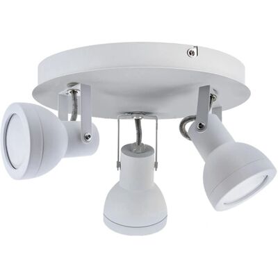 Cristalrecord Heli 3 focos empotrados en techo blanco Cristalrecord Heli 3 focos empotrados en techo blanco