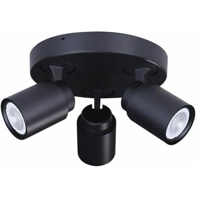 Cristalrecord - Foco de riel negro de 3 luces Cristalrecord - Foco de riel negro de 3 luces