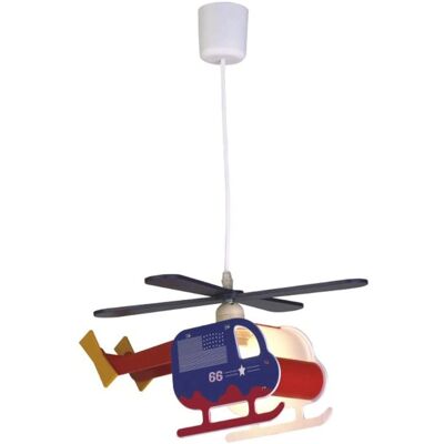 Cristalrecord Luz de Techo Infantil Azul - Diseño de Helicóptero Cristalrecord Luz de Techo Infantil Azul - Diseño de Helicóptero