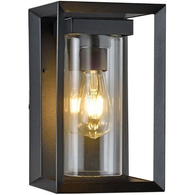 Wonderlamp Applique Esterno Nera Rettangolare - IP23 Wonderlamp Applique Esterno Nera Rettangolare - IP23