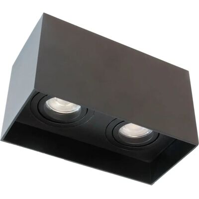 Wonderlamp Foco de superficie negro - 2 luces - Ángulo ajustable 30° - Interior Wonderlamp Foco de superficie negro - 2 luces - Ángulo ajustable 30° - Interior