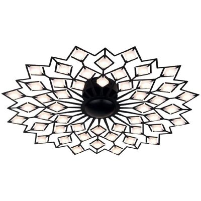 Cristal Record Ibone Luz de Techo LED - 56W, Negro, 4480Lm Cristal Record Ibone Luz de Techo LED - 56W, Negro, 4480Lm