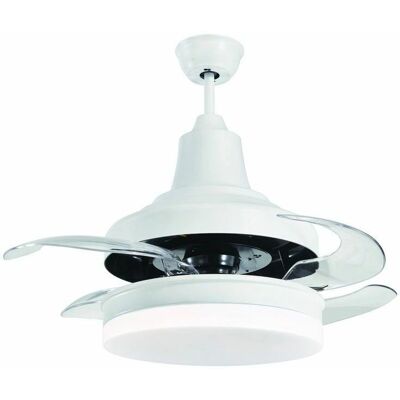Cristal Record Lighting Bell Ventilador de Techo - Blanco - 55W LED Cristal Record Lighting Bell Ventilador de Techo - Blanco - 55W LED