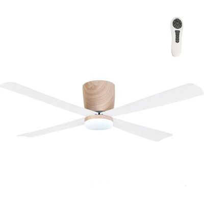 Ventilador de Techo Wonderlamp Napur - 15W LED, Blanco y Madera, 5 Velocidades Ventilador de Techo Wonderlamp Napur - 15W LED, Blanco y Madera, 5 Velocidades
