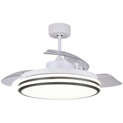 Cristal Record Louis 3 Pali DC LED Ventilatore da soffitto 35W 3CCT Bianco Alespade Pieghevoli - Ventilatore da soffitto Cristal Record Louis 3 Pali DC LED Ventilatore da soffitto 35W 3CCT Bianco Alespade Pieghevoli - Ventilatore da soffitto