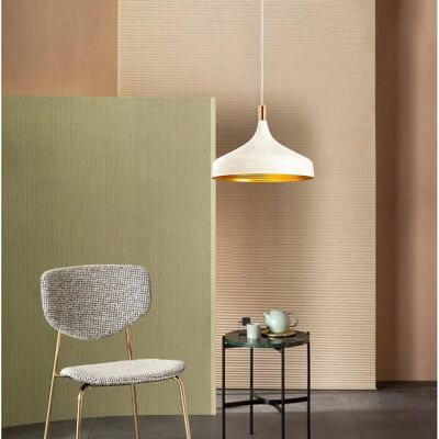 Wonderlamp Plafonnier Sami Blanc Or Cuivre 36cm - Publicité Wonderlamp Plafonnier Sami Blanc Or Cuivre 36cm - Publicité