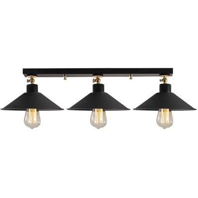Wonderlamp Harvey Lampe de plafond réglable noir et or - Éclairage plafond - Publicité Wonderlamp Harvey Lampe de plafond réglable noir et or - Éclairage plafond - Publicité