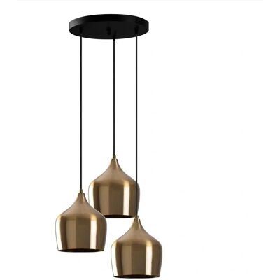 Wonderlamp Suspension Momo 3 lumières Vintage - Publicité Wonderlamp Suspension Momo 3 lumières Vintage - Publicité
