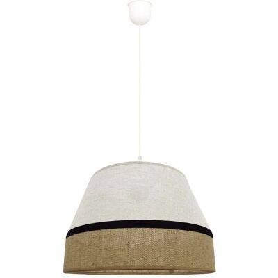 Wonderlamp Suspension artisanale en lin et jute - Publicité Wonderlamp Suspension artisanale en lin et jute - Publicité
