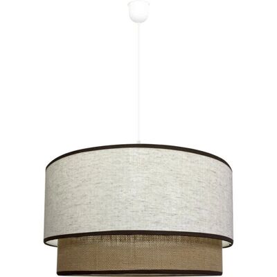 Wonderlamp Suspension Batana - Style naturel, lin, sac rustique - Publicité Wonderlamp Suspension Batana - Style naturel, lin, sac rustique - Publicité
