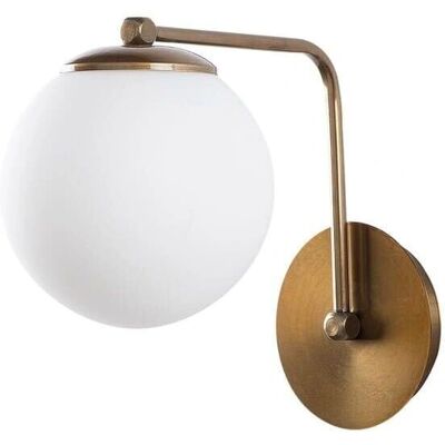 Cristal Record Isy Wandlampe - 12 Deco Gold Opalglas Cristal Record Isy Wandlampe - 12 Deco Gold Opalglas
