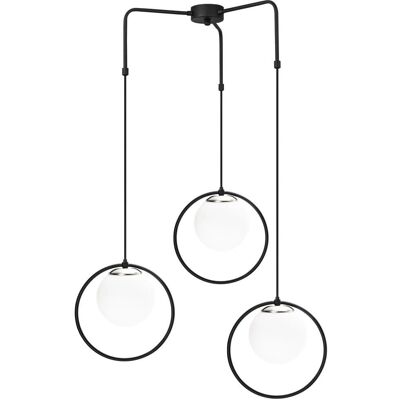Cristal Record Lighting 10 Deco Lámpara Colgante de 3 Luces Globo - Lámpara Colgante Cristal Record Lighting 10 Deco Lámpara Colgante de 3 Luces Globo - Lámpara Colgante