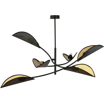 Wonderlamp Suspension Flik Noir 6 Lumières - Éclairage - Publicité Wonderlamp Suspension Flik Noir 6 Lumières - Éclairage - Publicité